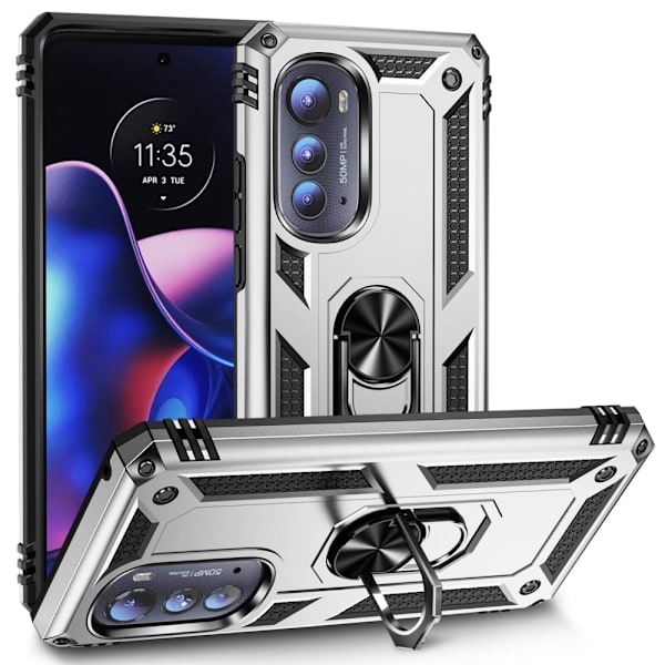 Bofink Combat Motorola Moto Edge 2022 Etui - Sølv Silver grey