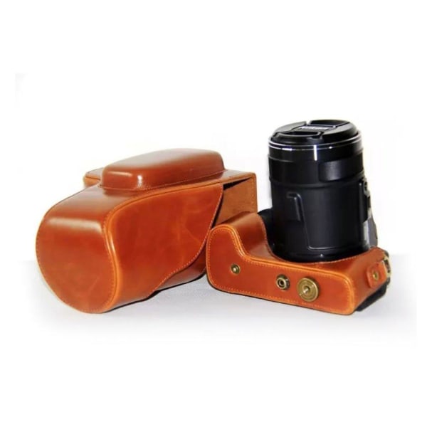 Nikon Coolpix P900S vahaöljykäsitelty kamerakotelo - Ruskea Brown