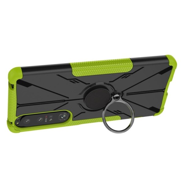 Kickstand-cover med magnetisk plade til Sony Xperia 1 IV - Grøn Green