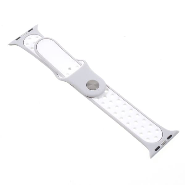 Apple Watch 42mm Unikt håligt klockband - Vit Silvergrå