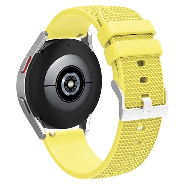 22 mm universal urrem i struktureret silikone - Gul Yellow