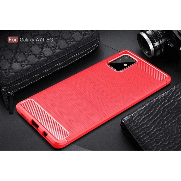 Carbon Flex Samsung Galaxy A71 5G skal - Röd Röd