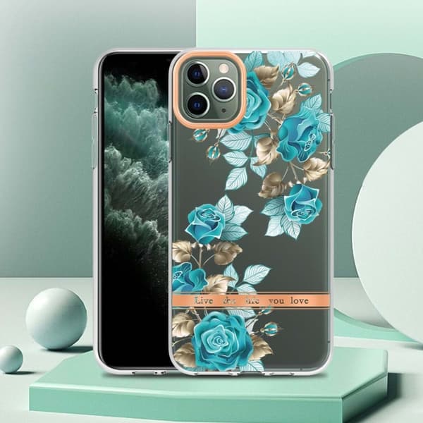 Supertynt og slitesterkt softcover for iPhone 11 Pro Max - Blå Rose Blue