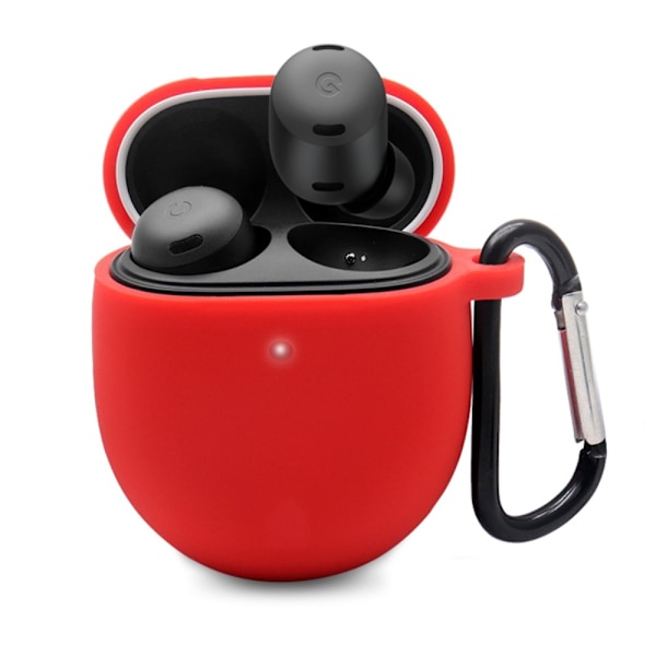 Google Pixel Buds Pro silikoneetui med spænde - Rød Red