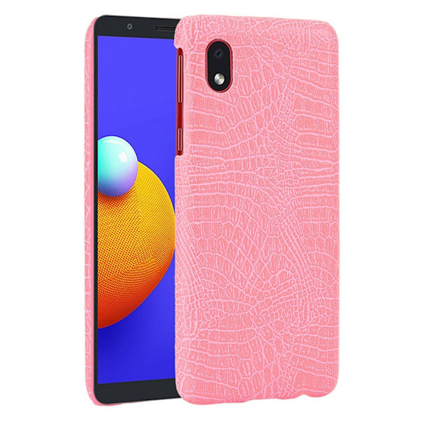 Croco Etui Samsung Galaxy M01 / A01 Core - Rosa Pink