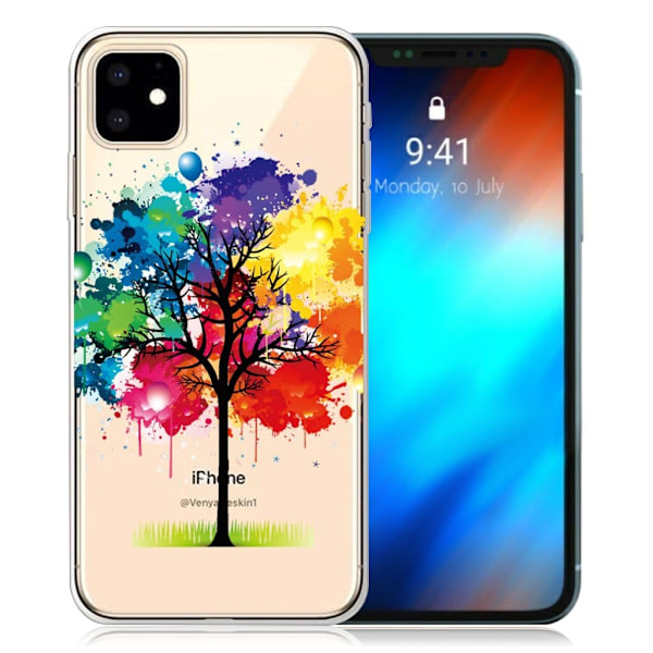 Deco iPhone 11 kuoret - Puu Multicolor
