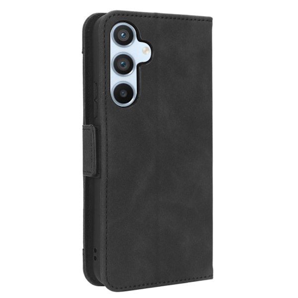 Stilfuldt Læder Etui med Pung til Samsung Galaxy A54 - Sort Black