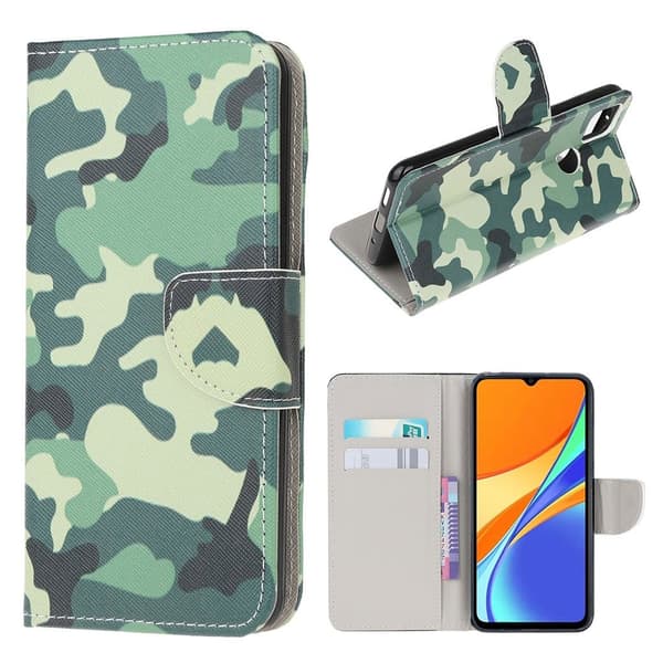 Wonderland Xiaomi Redmi 9C Flippetui - Camouflage Green