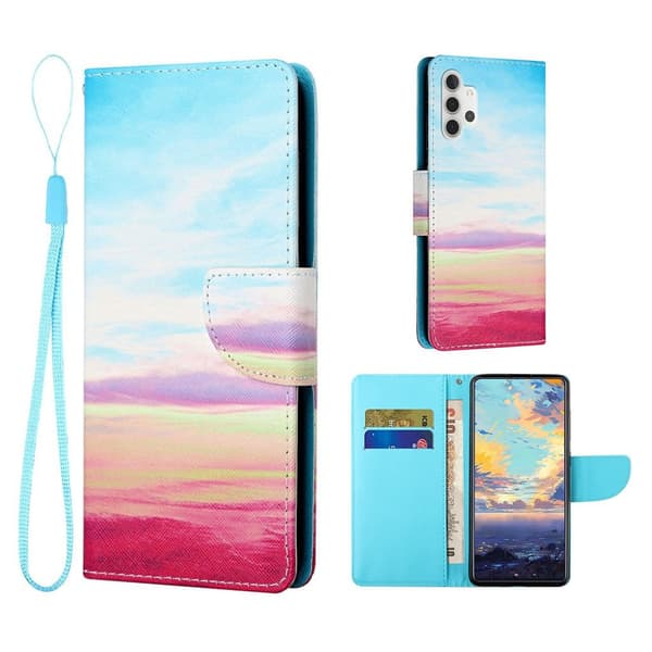 Wonderland Samsung Galaxy A32 Flip Etui - Rosy Skyer Multicolor