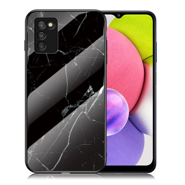 Fantasy Marble Samsung Galaxy A03s Deksel - Svart Klinkekule Black