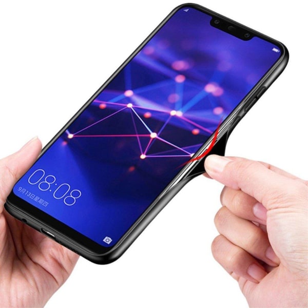 NXE LELCA Series Huawei Mate 20 Lite mønstret glas etui - Sort Black