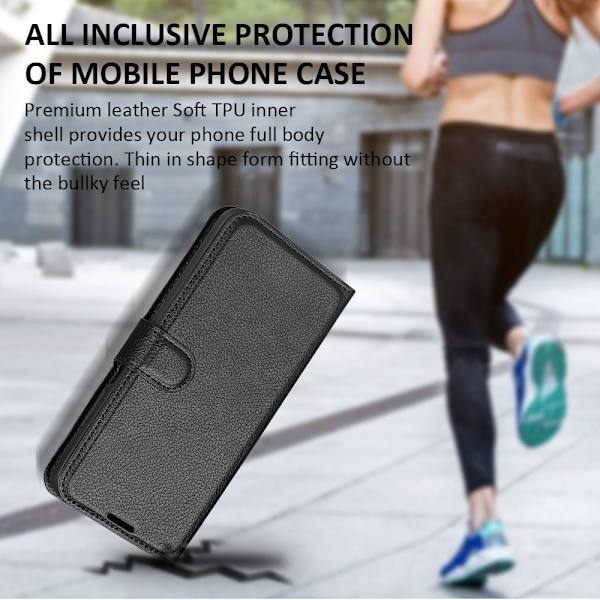 Klassisk Oppo A57 (2022) flip etui - Sort Black