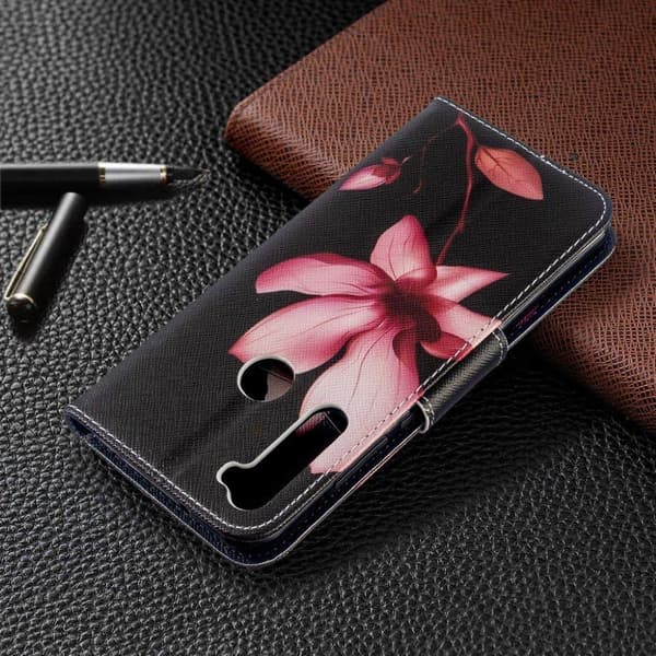 Wonderland Xiaomi Redmi Note 8T flip-etui - Rød Blomst Multicolor