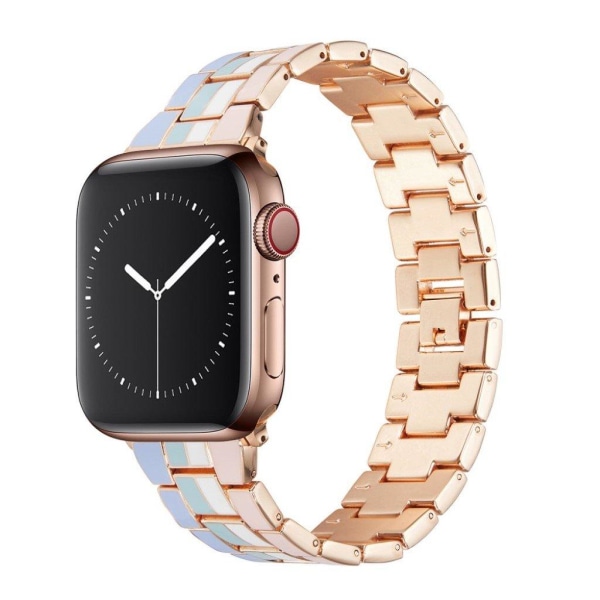 Apple Watch 42mm - 44mm sateenkaari alumiiniseos epoksi ranneke - Pinkki / Vihreä / Sininen Multicolor