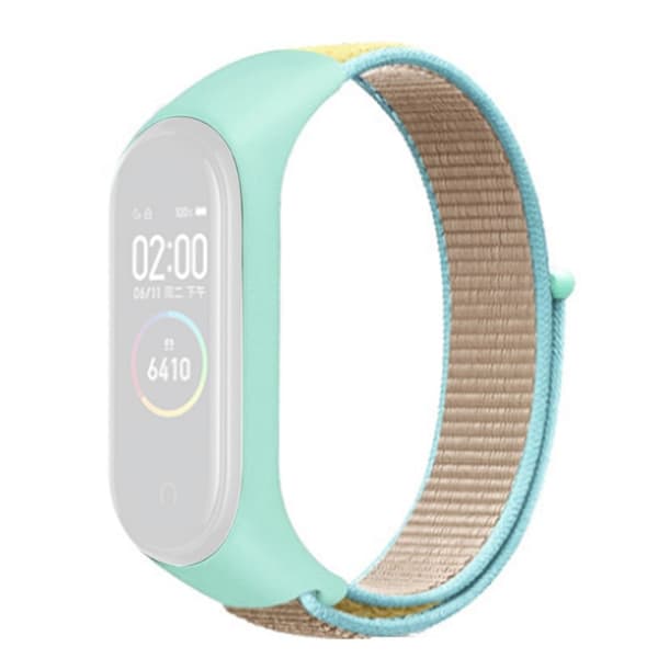 Xiaomi Mi Band 7 / 6 / 5 nylon klokkerem - Kamel Green