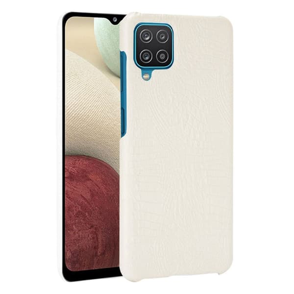 Croco etui - Samsung Galaxy M12 / A12 5G - hvid White