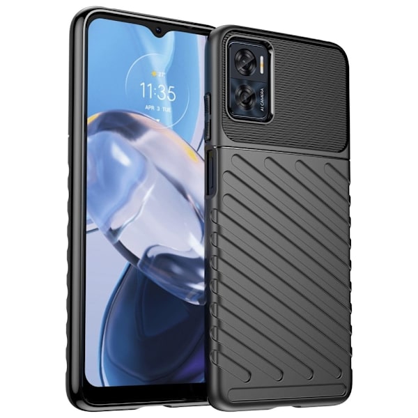 Thunder Motorola Moto E22i / E22 Suojakotelo - Musta Black