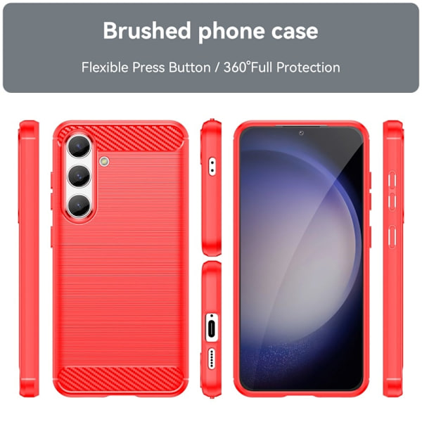 Carbon Flex Samsung Galaxy S24 cover - Rød Red