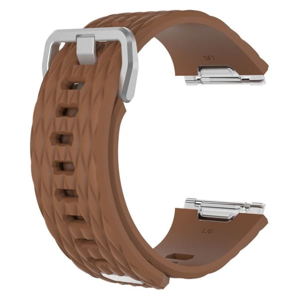 Fitbit Ionic Stilrent enfärgat klockband - Storlek S Brun Brun