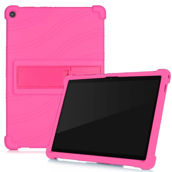 Silicone slide-out kickstand design case for Lenovo Tab M10 FHD Pink
