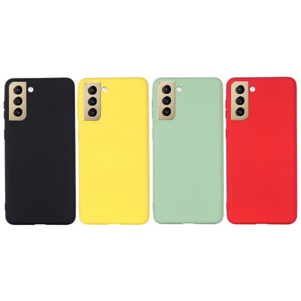 Matt flytende silikondeksel for Samsung Galaxy S21 FE - Svart Black