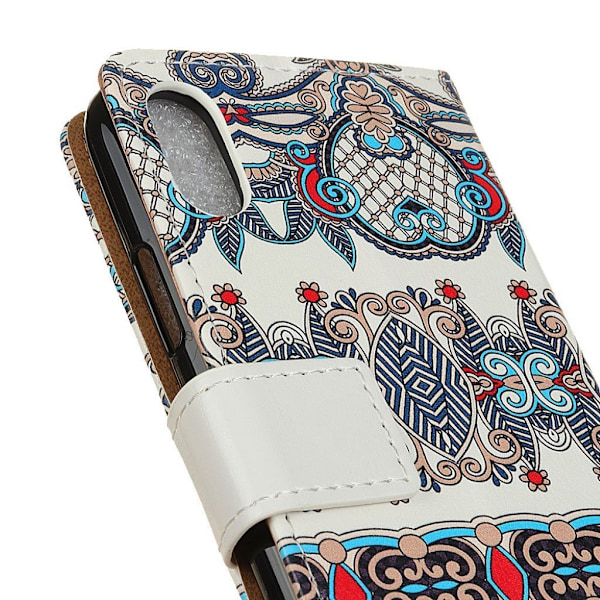 Sony Xperia L3 mønstret læder flip etui - Arabisk Mønster Multicolor