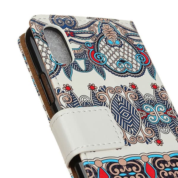 Sony Xperia L3 Skinnetui Med Mønster - Arabiske Blomster Multicolor