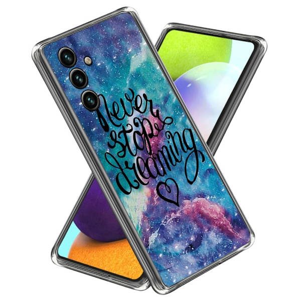 Deco Samsung Galaxy M14 Suojakotelo - Never Stop Dreaming Blue