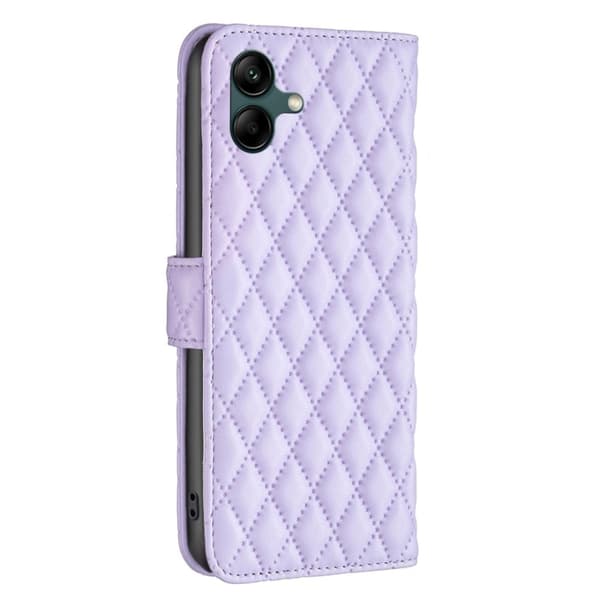 Rombemønster, matt flip-deksel for Samsung Galaxy A04 - Lilla Purple