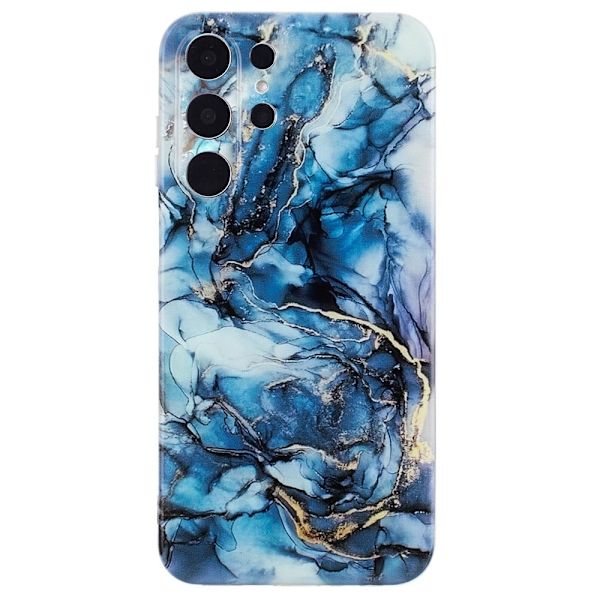 Marble design Samsung Galaxy S24 Ultra kotelot - Harmaa Silver grey