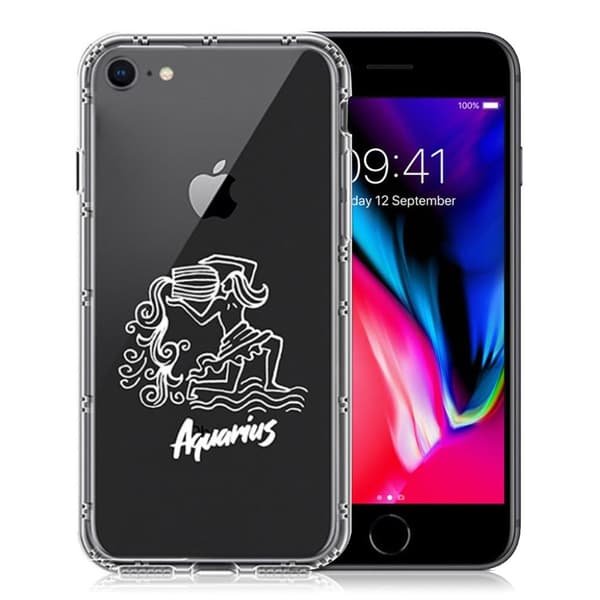 NXE iPhone 7 og 8 Deksel laget av plastikk og silikon - Vannmannen White