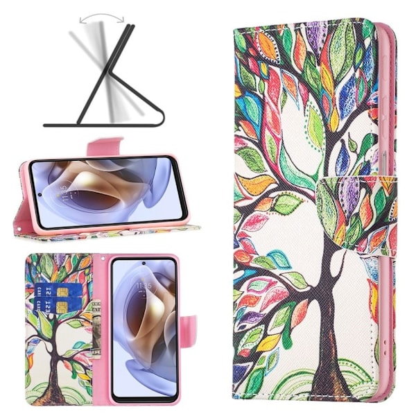 Wonderland Motorola Moto G52 flip kuoret - Elämän Puu Multicolor