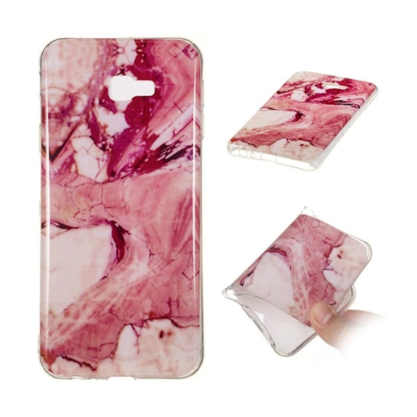 Samsung Galaxy J4 Plus (2018) IMD marmori pinta kuviollinen pehmeä silikooni kuori - Tyyli K Red