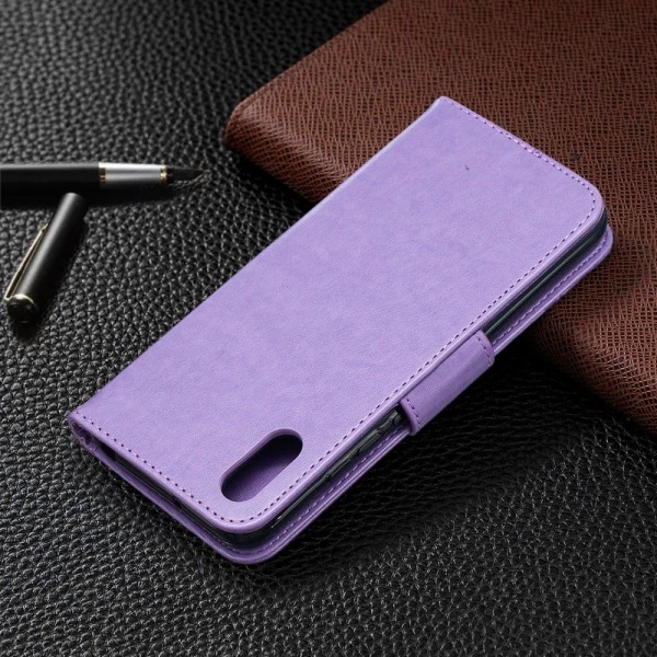 Sommerfugl Xiaomi Redmi 9A Flip Etui - Lilla Purple