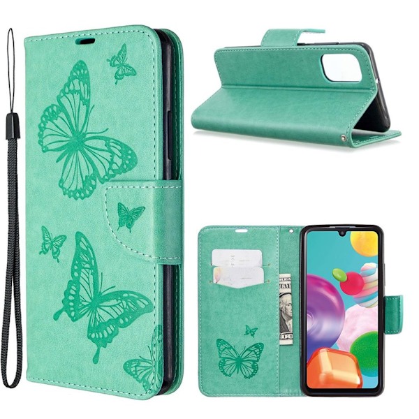 Butterfly Samsung Galaxy A41 kotelot - Vihreä Green