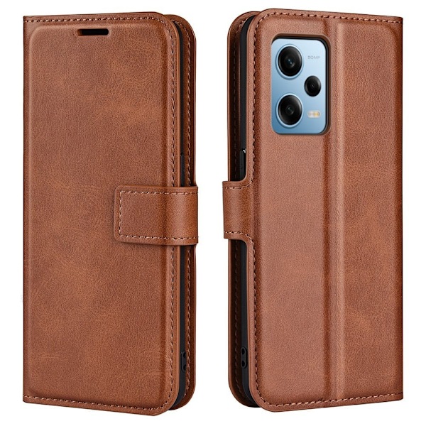Lompakko Nahkakotelo For Xiaomi Redmi Note 12 Pro - Vaalean Ruskea Brown