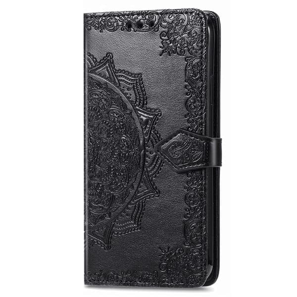 Mandala Samsung Galaxy M14 nahkakotelo - Musta Black