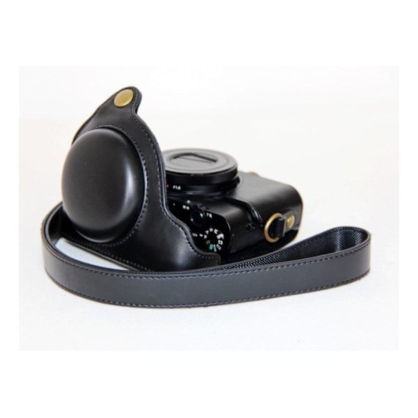 Sony DSC-RX100 Mark III IV M3 M4 retrotyylinen kotelo - Musta Black