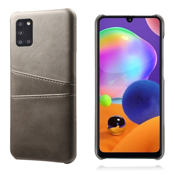 Dual Card kuoret - Samsung Galaxy A31 - Harmaa Silver grey