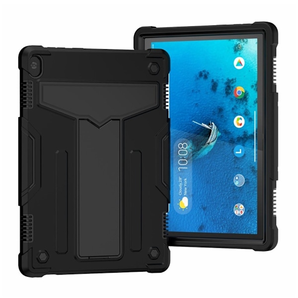 Lenovo Tab M10 silikone-hybrid-etui - Helt Sort Black