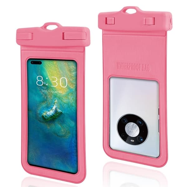 Universal IPX8 waterproof phone bag with lanyard - Pink Pink