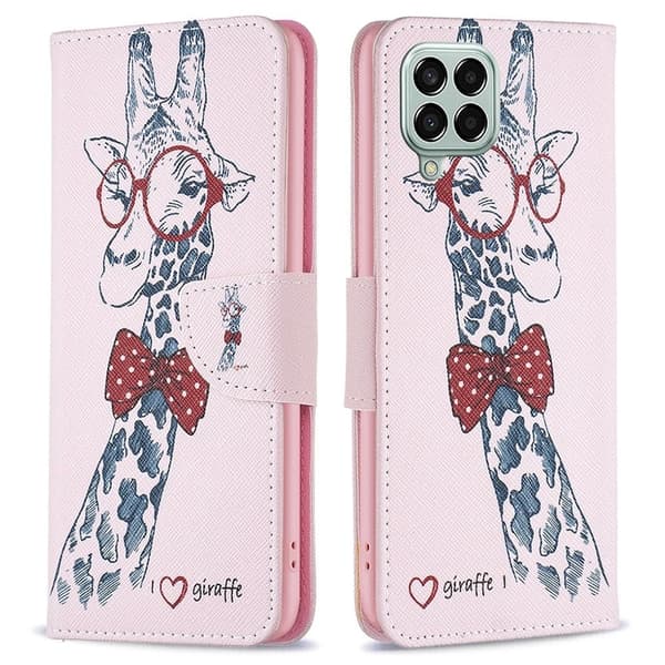 Wonderland Samsung Galaxy M33 5G flip etui - Giraf Pink