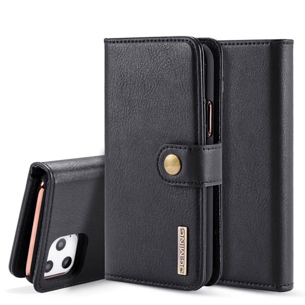 DG.MING iPhone 11 Pro Max 2-in-1 Wallet Etui - Svart Black