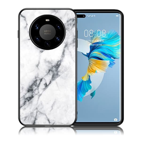 Fantasy marmor Huawei Mate 40 Pro Plus cover - hvidt marmor White