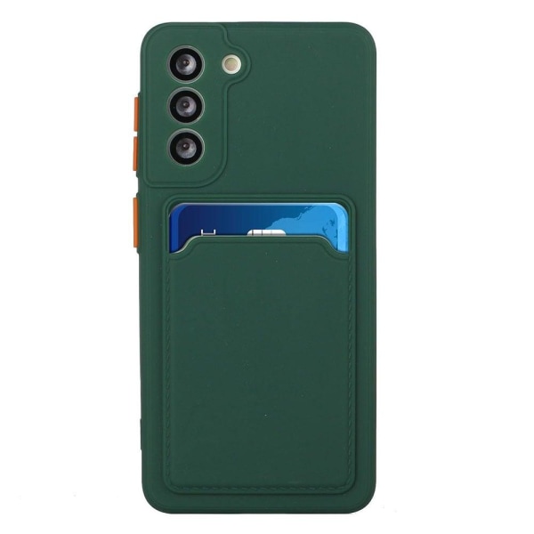 Cover med Kortholder til Samsung Galaxy S23 Plus - Sortliggrøn Green