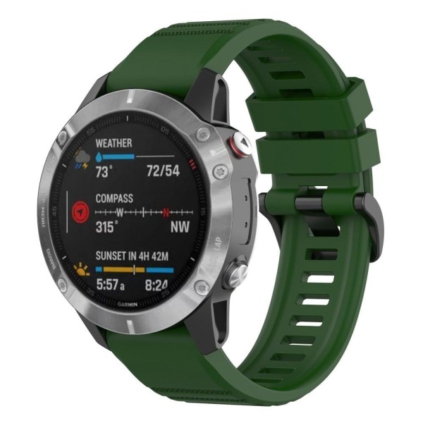 Garmin Epix / Fenix 7 silikone-urrem - Militærgrøn Green