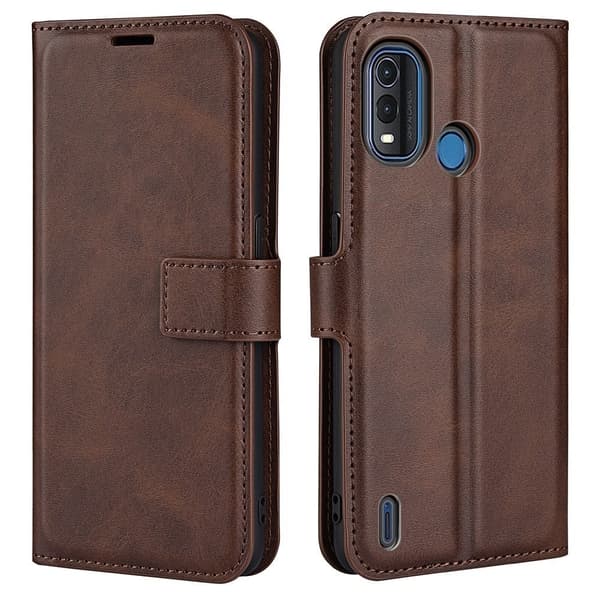 Læretui med Lommebok til Nokia G11 Plus - Brun Brown