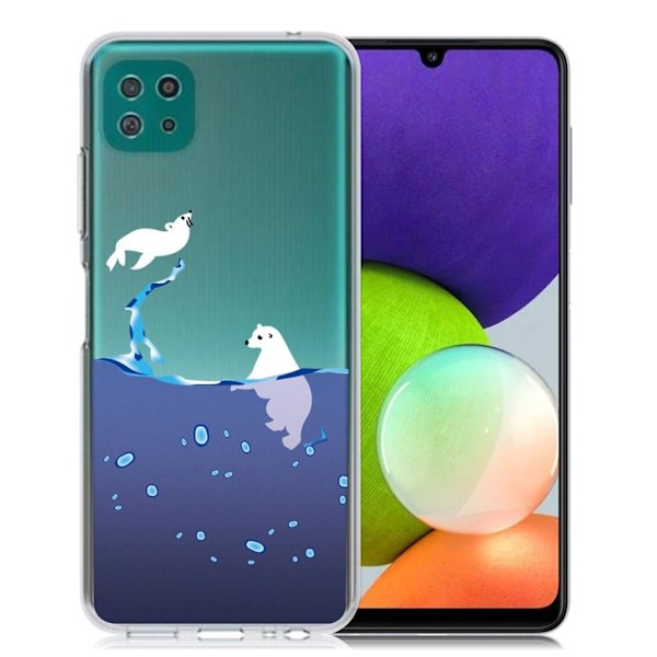 Deco Samsung Galaxy A22 5G skal - Isbjörn Blå