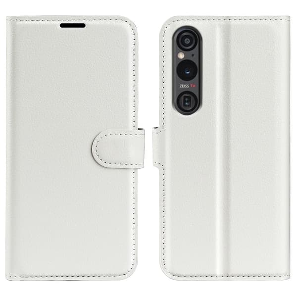 Klassisk Sony Xperia 1 VI flip etui - Hvid White