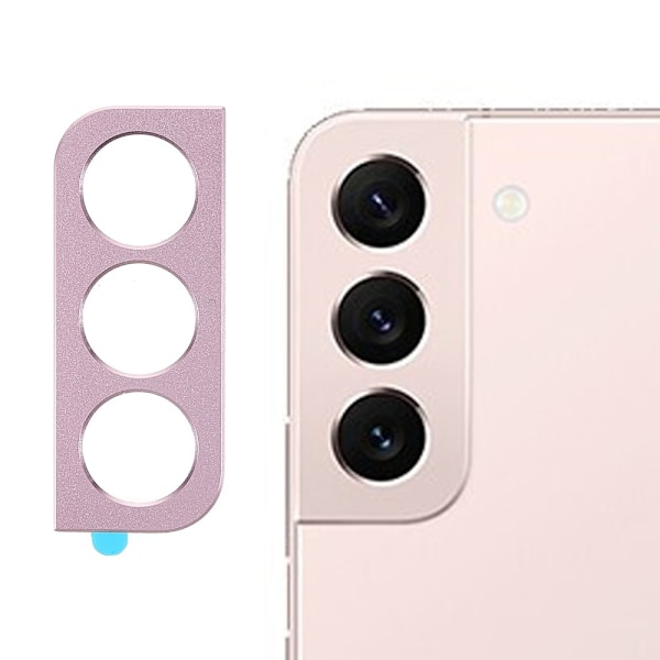 Samsung Galaxy S22 / S22 Plus kameralinsskydd i metall - Rosa Rosa